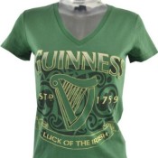 Guinness Damen T-Shirt grün "Luck of the Irish"